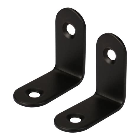 black l brackets